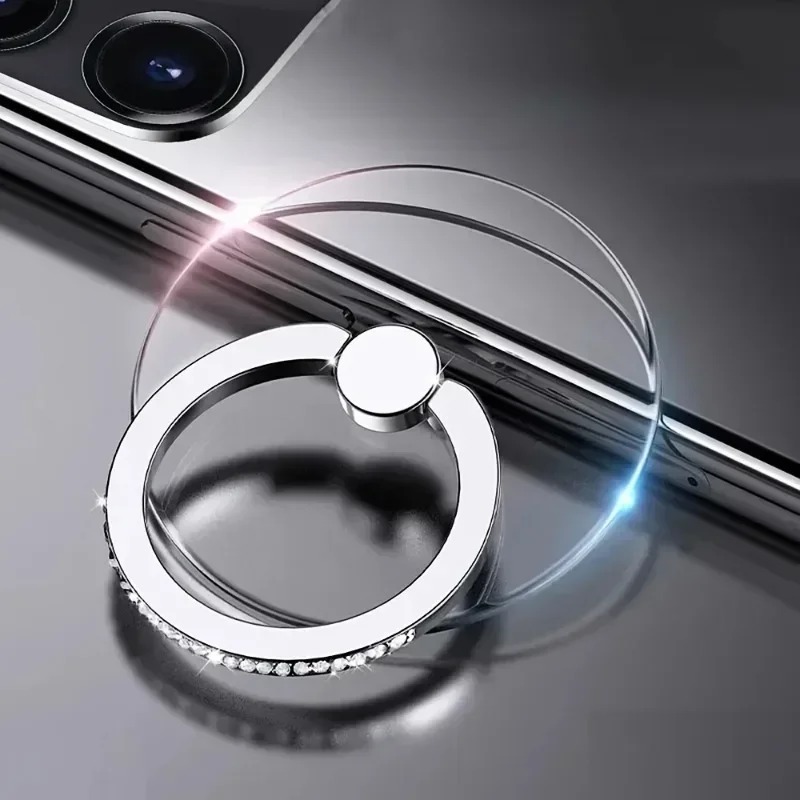 Phone Accessories For Men - Transparent Circle Finger Ring Mobile Phone