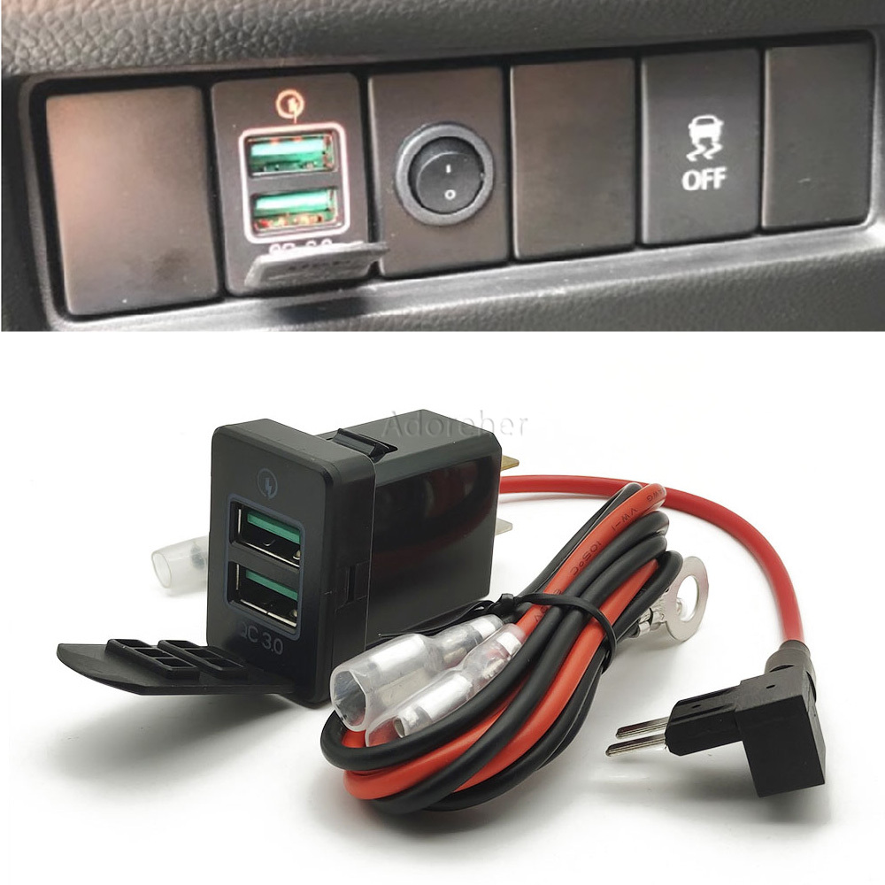Phone Accessories Charger - 1PC Red LED Car Charger Dual