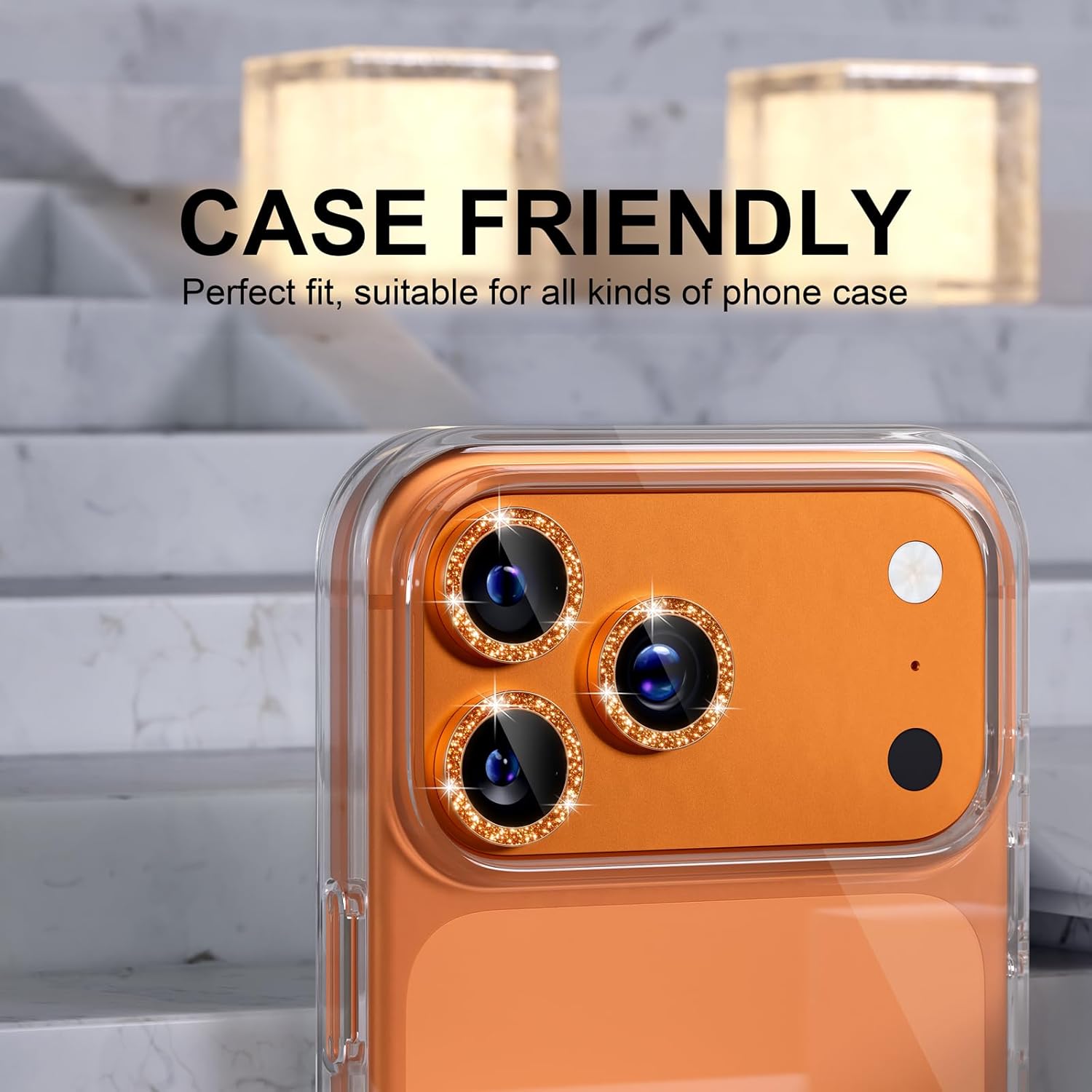 Glitter Orange Camera Lens Pro - Phone Accessories For Photography ulasan dan harga