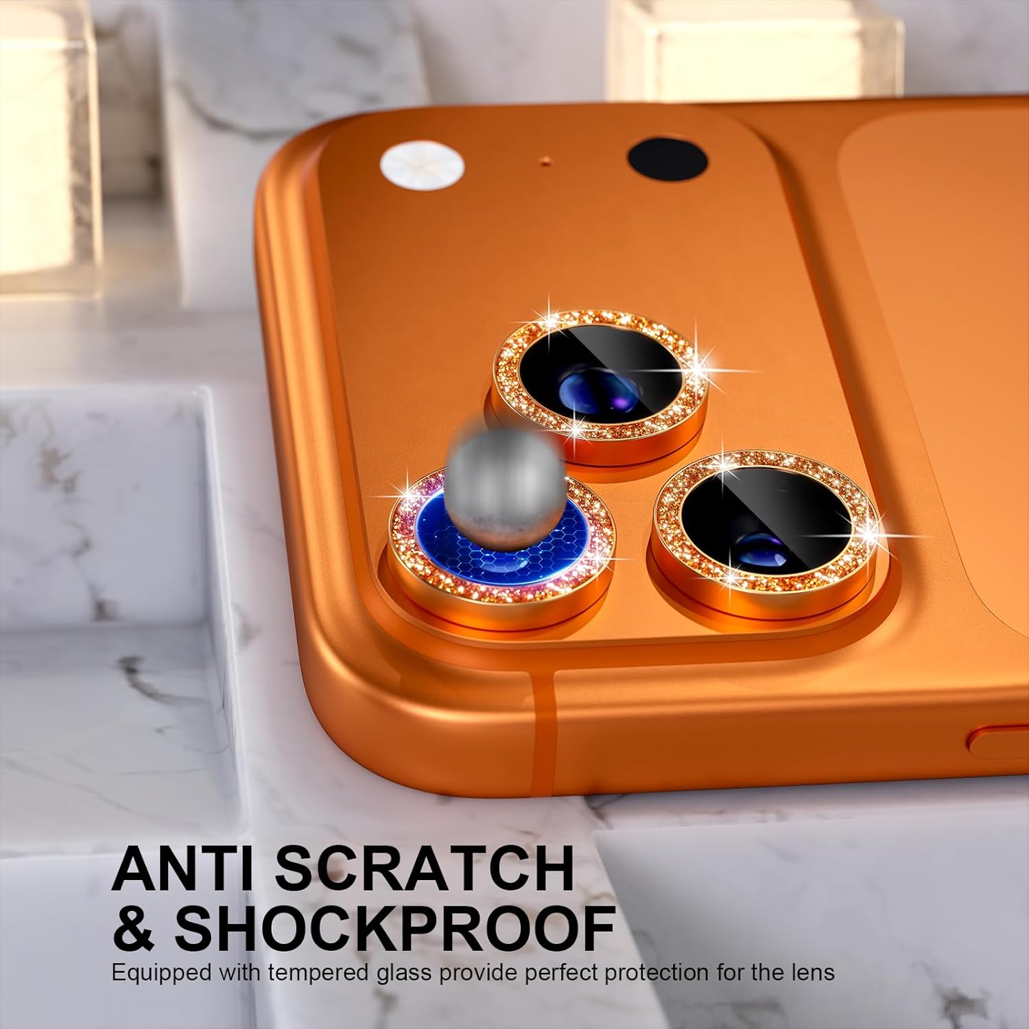 Glitter Orange Camera Lens Pro - Phone Accessories For Photography ulasan dan harga
