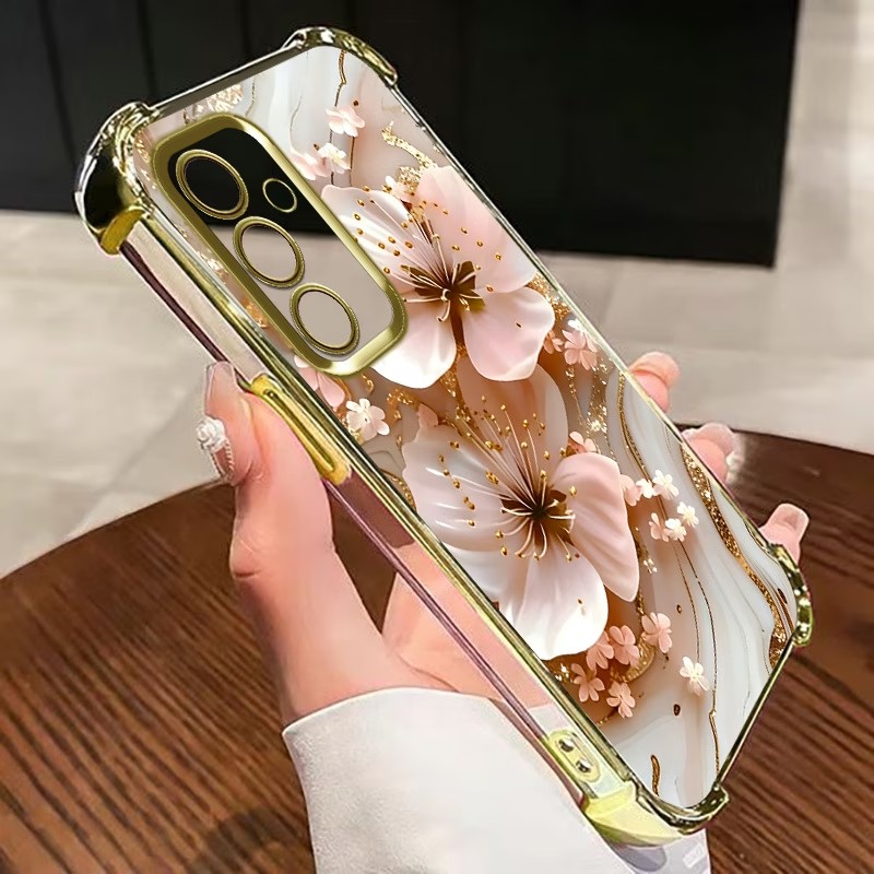 Electroplated Flower Clear Pho - Phone Case Clear ulasan dan harga