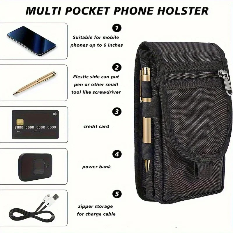 6.3 Inch Multi-Functional Mobi - Phone Accessories Pouch ulasan dan harga