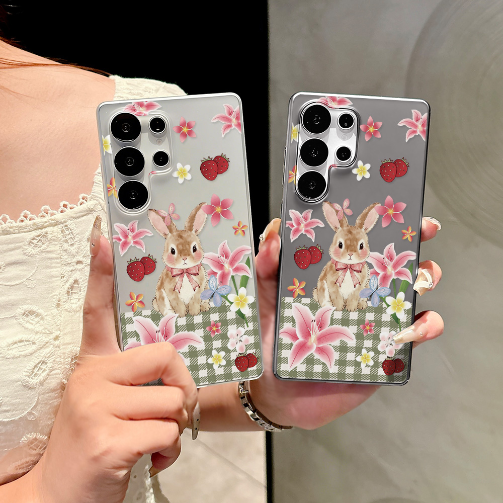 Cute Rabbit Matte Transparent  - Phone Case Clear ulasan dan harga