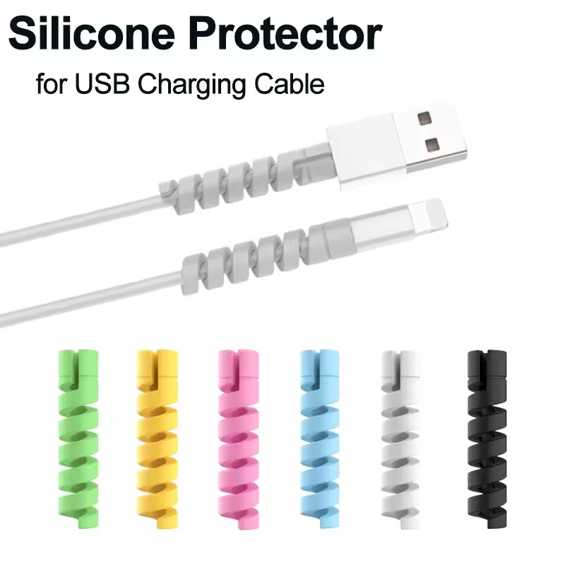 6/20pcs Cable Protector Silico - Phone Accessories Charger ulasan dan harga