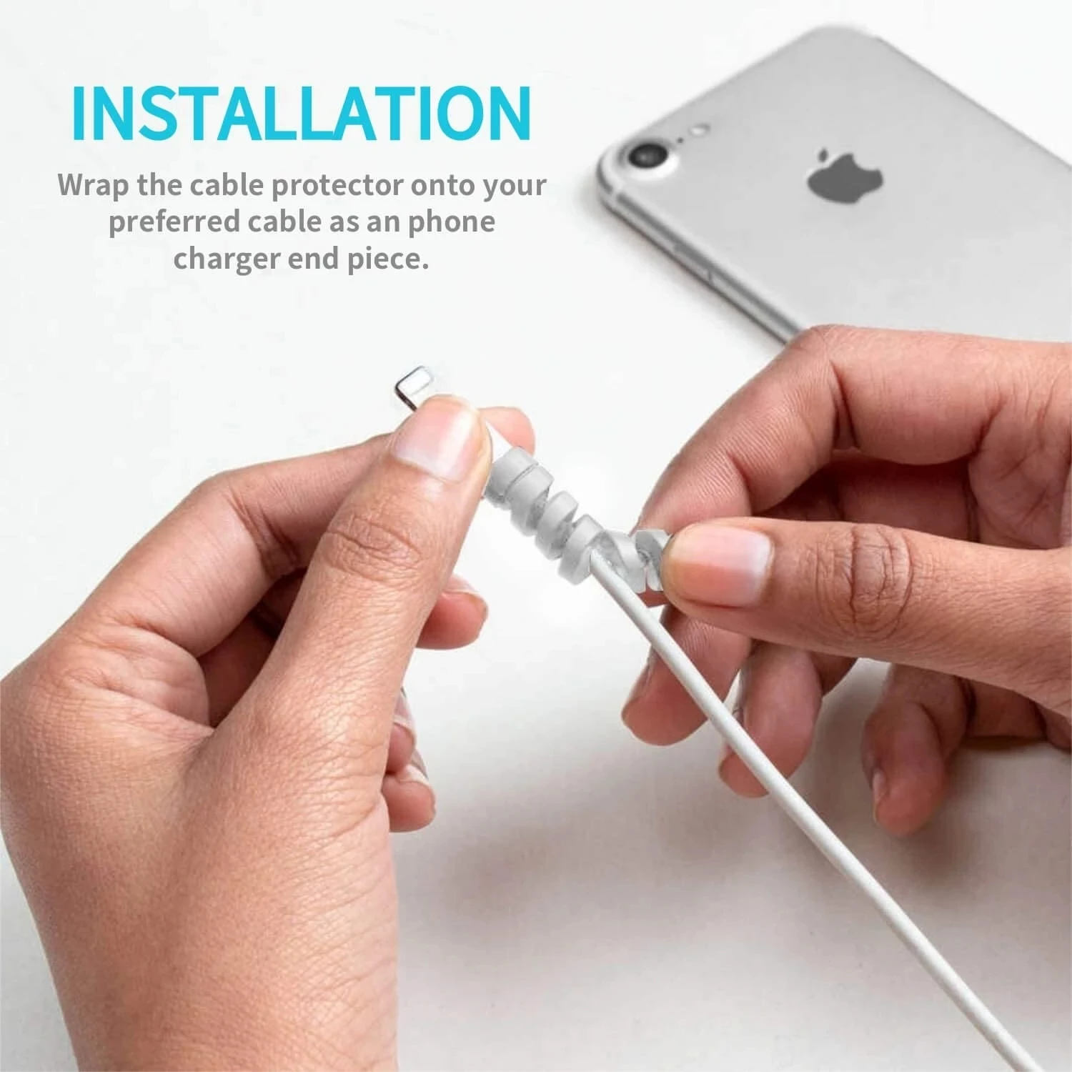 6/20pcs Cable Protector Silico - Phone Accessories Charger ulasan dan harga