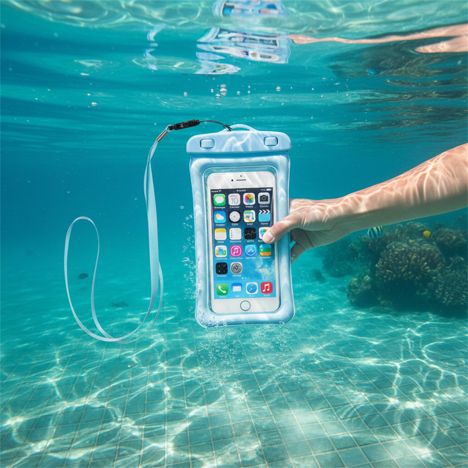 Blue Black Waterproof Phone Ba - Phone Accessories For Men ulasan dan harga