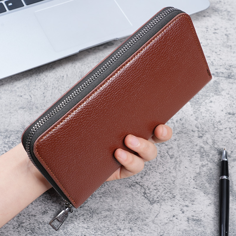 Long men's zipper wallet large - Phone Accessories For Men ulasan dan harga