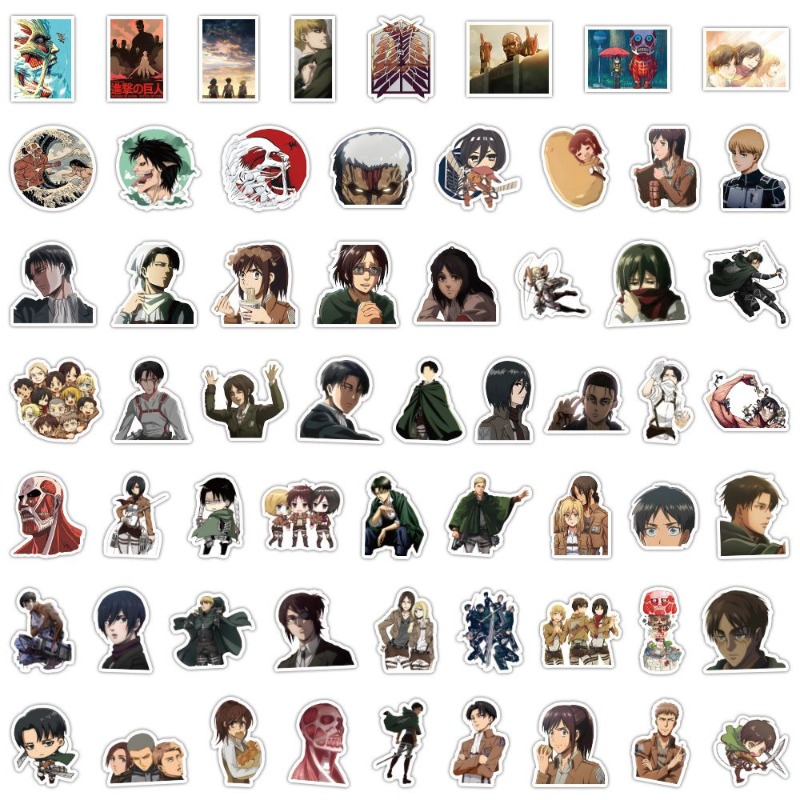 60Pcs Attack on Titan Anime St - Phone Accessories Pouch ulasan dan harga