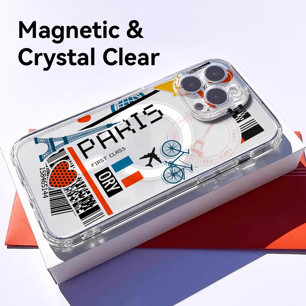 Plane Travel Ticket france Pho - Phone Case Clear ulasan dan harga