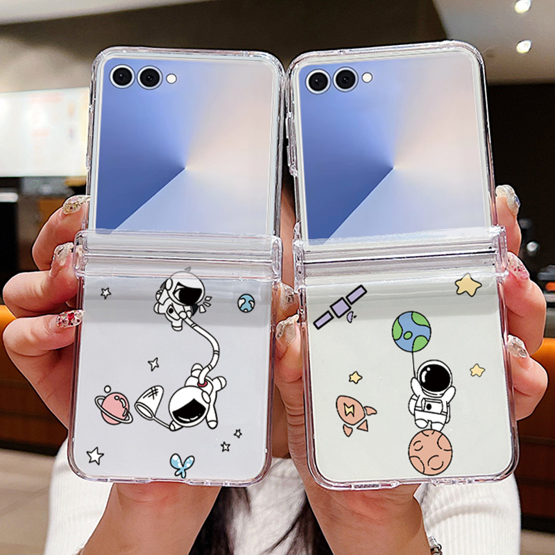 Astronauts Pattern Folding Pho - Phone Case Clear ulasan dan harga