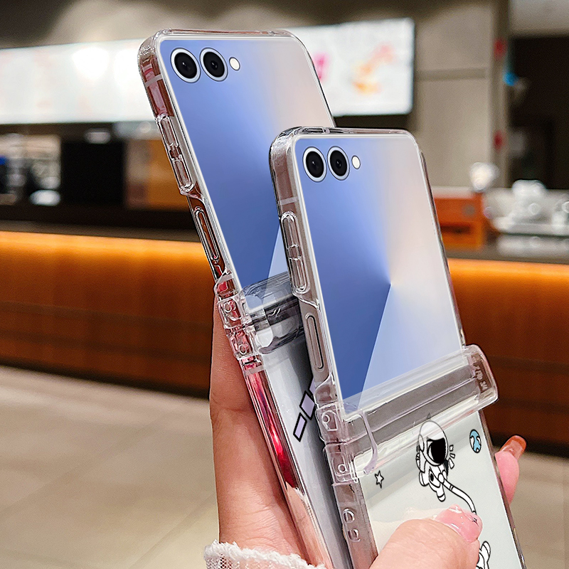 Astronauts Pattern Folding Pho - Phone Case Clear ulasan dan harga