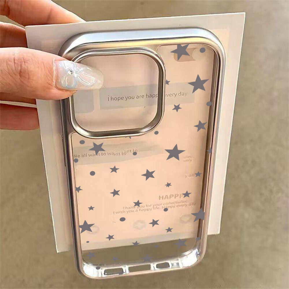 Y2K Stars Fashion Clear Cases  - Phone Case Clear ulasan dan harga