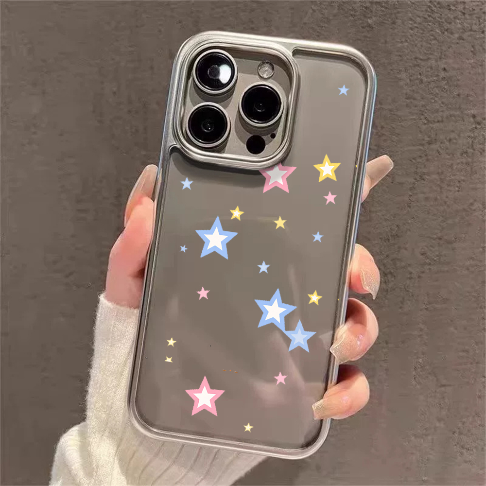 Y2K Stars Fashion Clear Cases  - Phone Case Clear ulasan dan harga