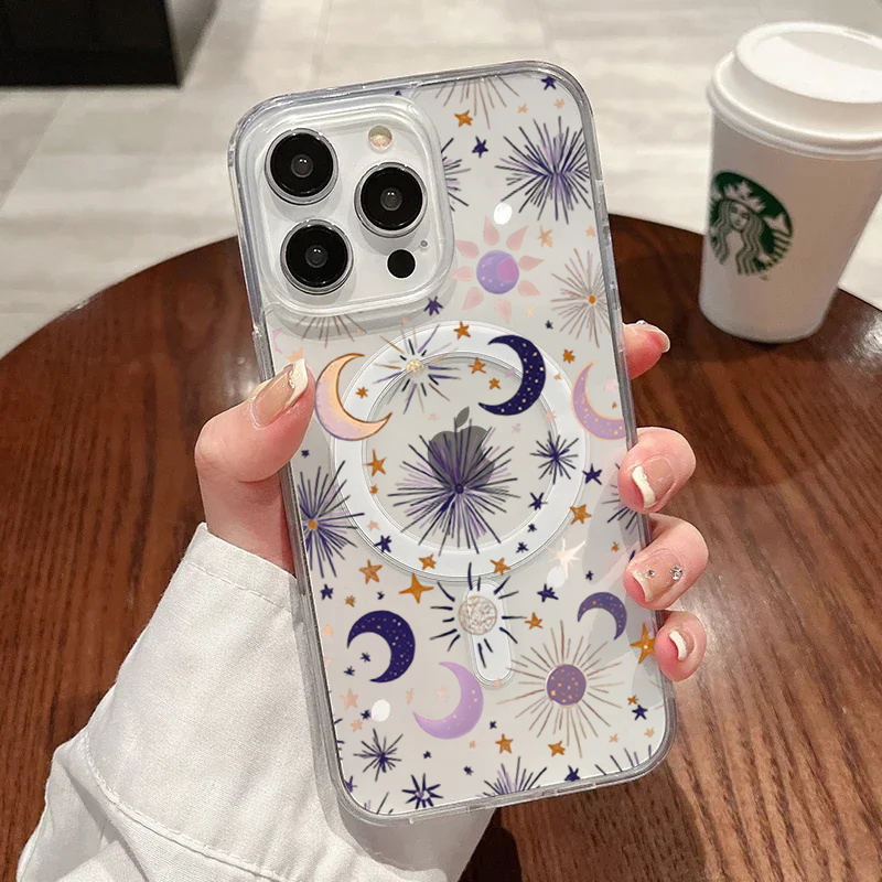 Romantic Sun Moon Stars Phone  - Phone Case Clear ulasan dan harga
