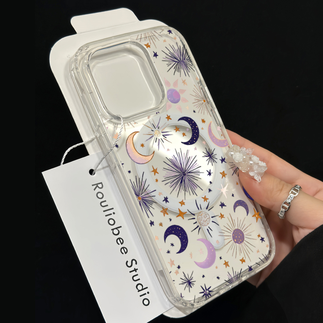 Romantic Sun Moon Stars Phone  - Phone Case Clear ulasan dan harga
