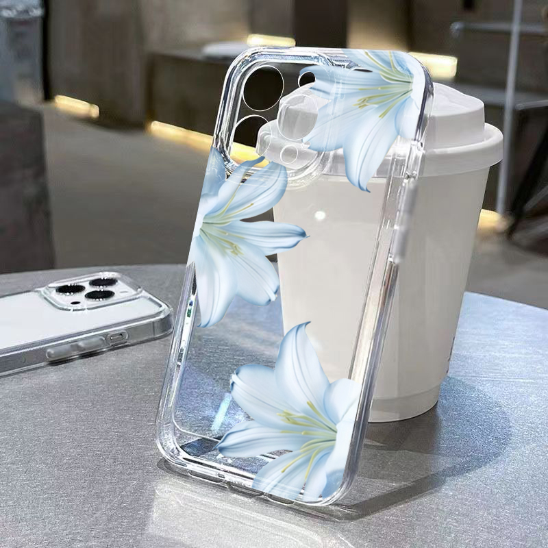Fashion Exquisite White Lily F - Phone Case Clear ulasan dan harga