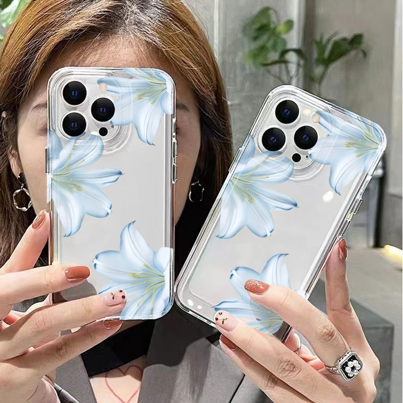 Fashion Exquisite White Lily F - Phone Case Clear ulasan dan harga