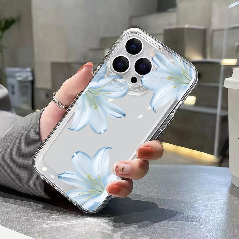 Fashion Exquisite White Lily F - Phone Case Clear ulasan dan harga