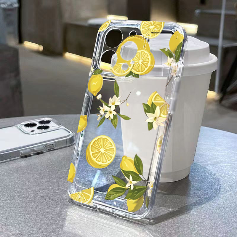 Summer Fruit Lemon Flower Clea - Phone Case Clear ulasan dan harga