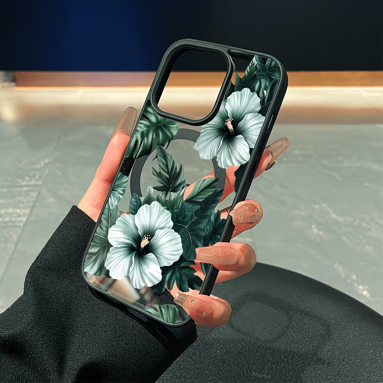 Green Floral Print Phone Case  - Phone Case Clear ulasan dan harga