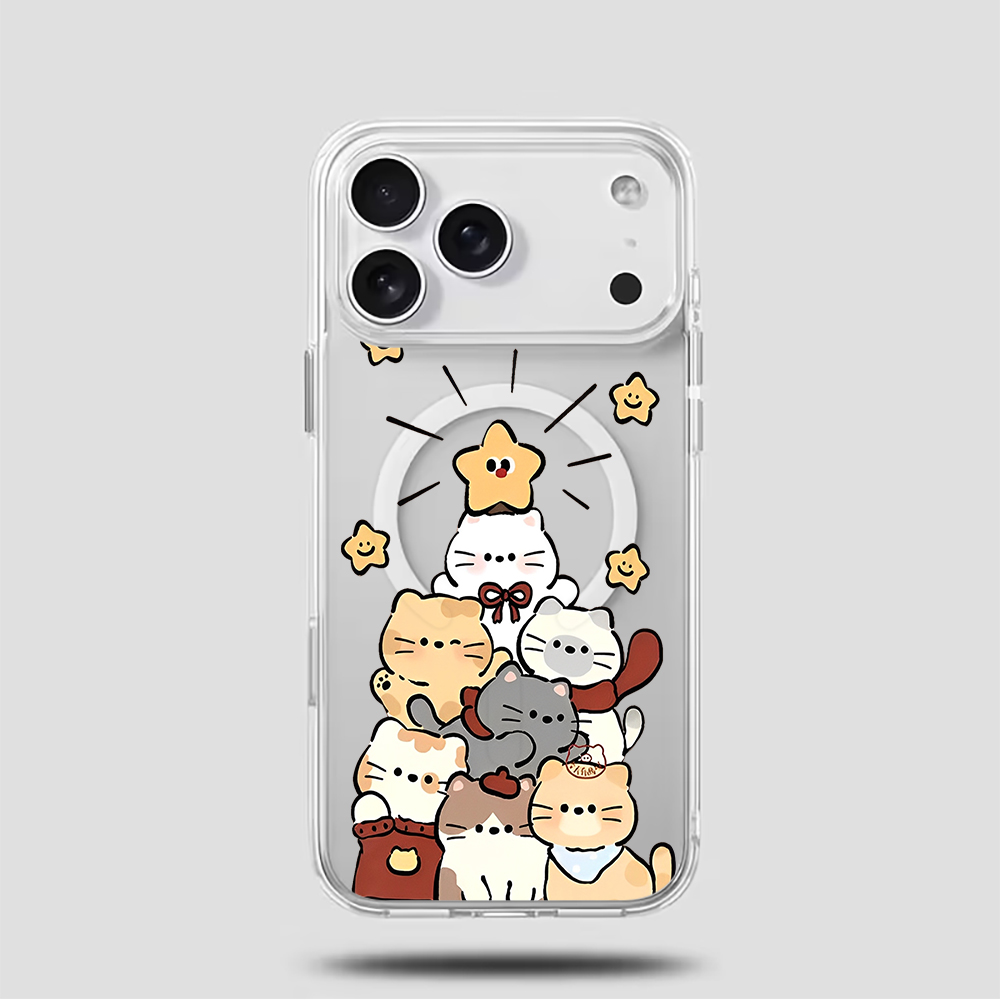 Cute Cartoon Kitten Print Comp - Phone Case Clear ulasan dan harga